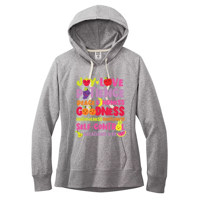 Christian Bible Verse Fruit Of The Spirit Galatians Women's Fleece Hoodie