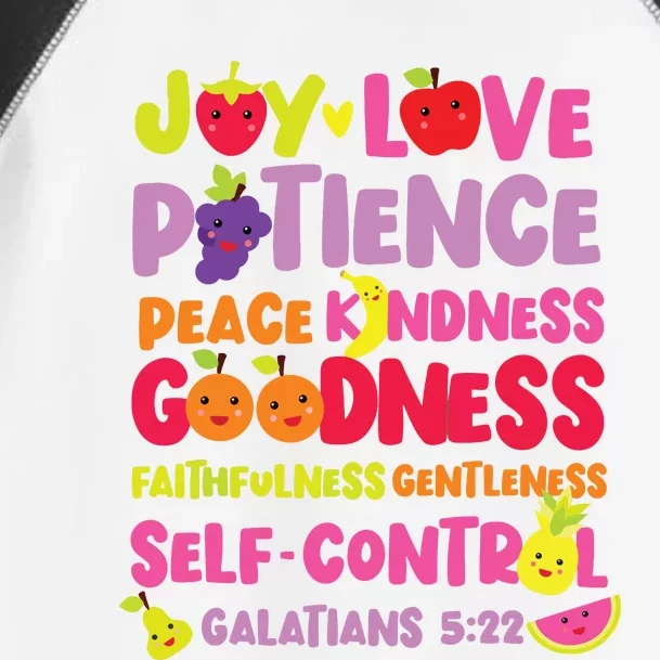 Christian Bible Verse Fruit Of The Spirit Galatians Toddler Fine Jersey T-Shirt