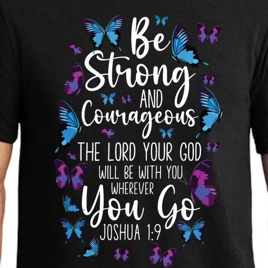 Christian Bible Verse Quote Butterfly Joshua 19 Pajama Set