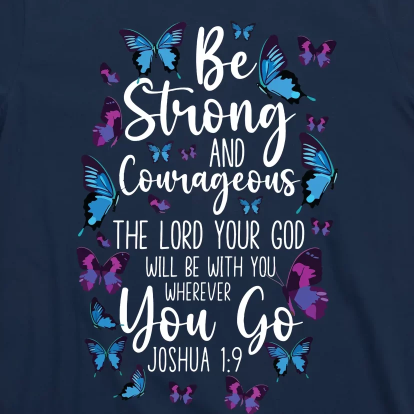 Christian Bible Verse Quote Butterfly Joshua 19 T-Shirt