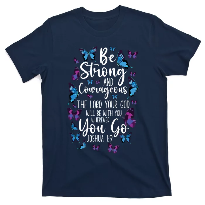 Christian Bible Verse Quote Butterfly Joshua 19 T-Shirt