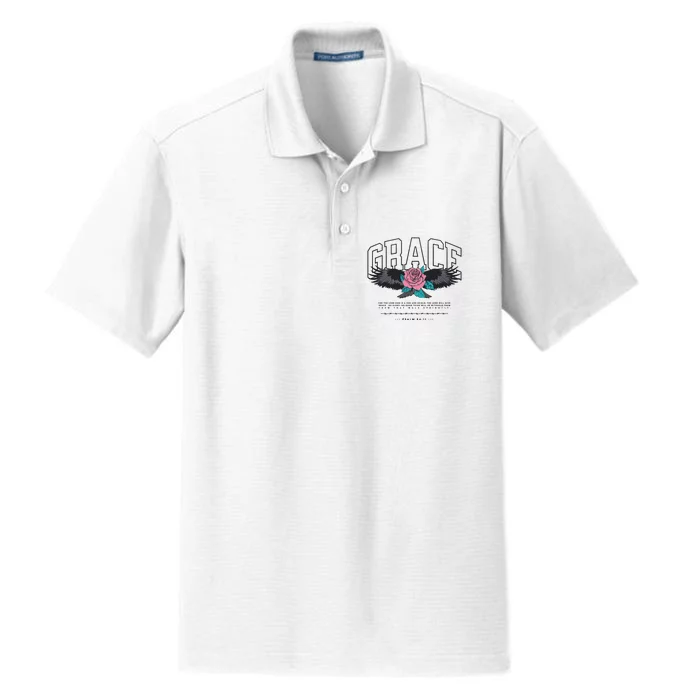 Christian Bible Verse Dry Zone Grid Performance Polo