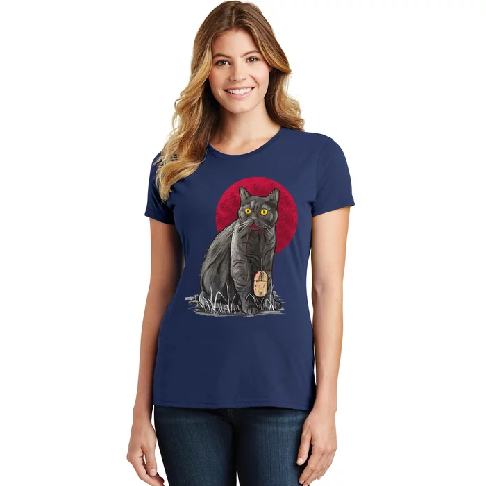 Cat Bloody Vampire Mouse Halloween Spooky Horror Outfit Women's T-Shirt