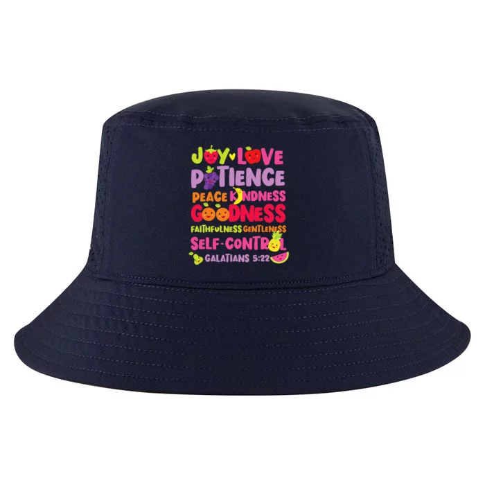 Christian Bible Verse Fruit Of The Spirit Galatians 522 Cool Comfort Performance Bucket Hat