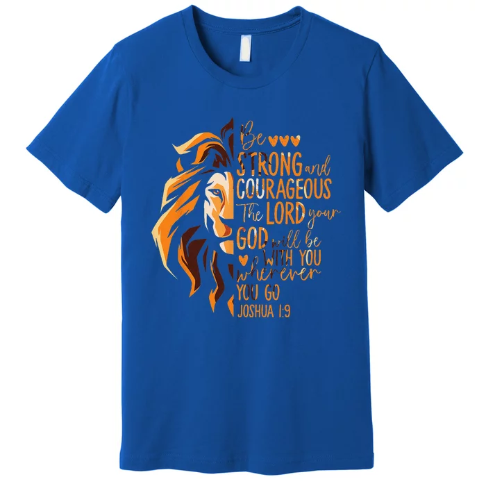 Christian Bible Verse Joshua 19 Lion Premium T-Shirt