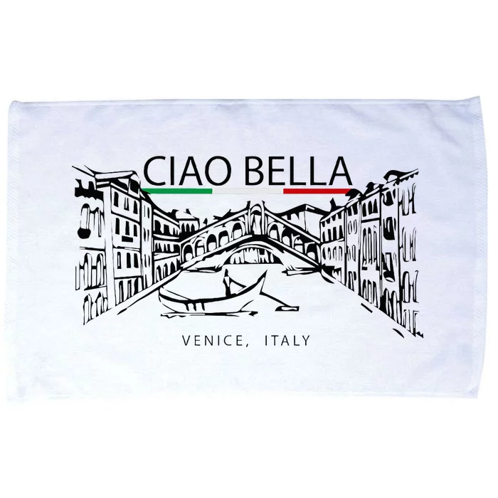 Ciao Bella Vintage Venice Italy Italian Greeting Graphic Microfiber Hand Towel