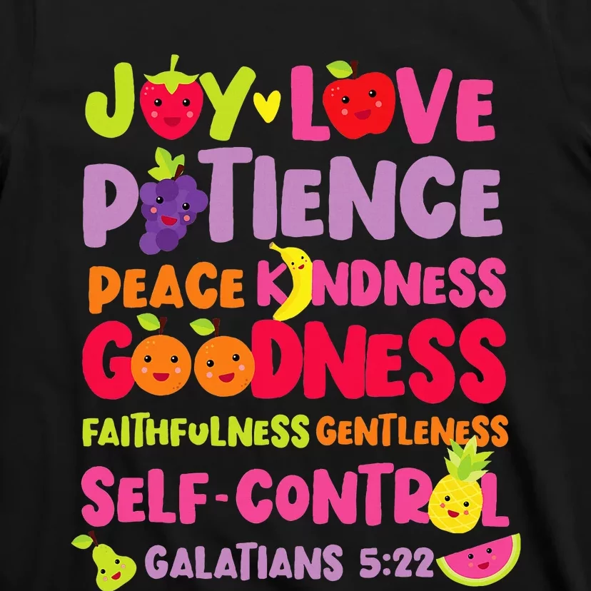 Christian Bible Verse Fruit Of The Spirit Galatians 522 T-Shirt