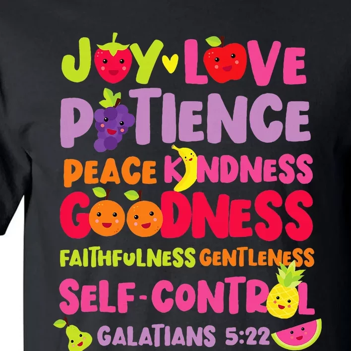 Christian Bible Verse Fruit Of The Spirit Galatians 522 Tall T-Shirt