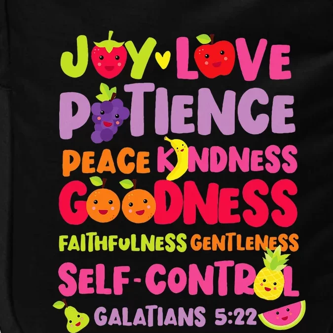 Christian Bible Verse Fruit Of The Spirit Galatians 522 Impact Tech Backpack