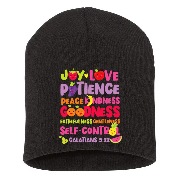 Christian Bible Verse Fruit Of The Spirit Galatians 522 Short Acrylic Beanie