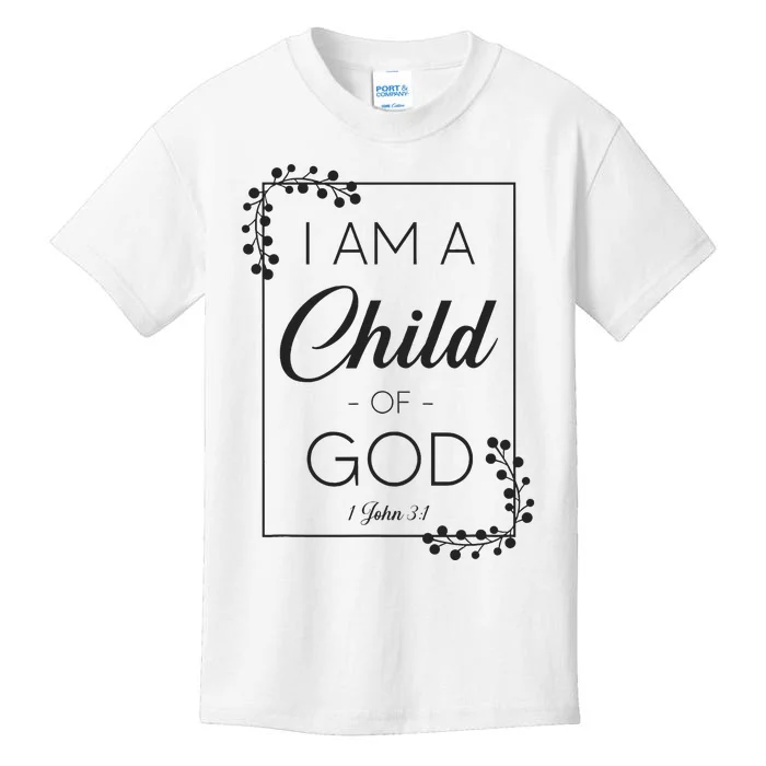 Christian Bible Verse I Am A Child Of God 1 John 31 Kids T-Shirt