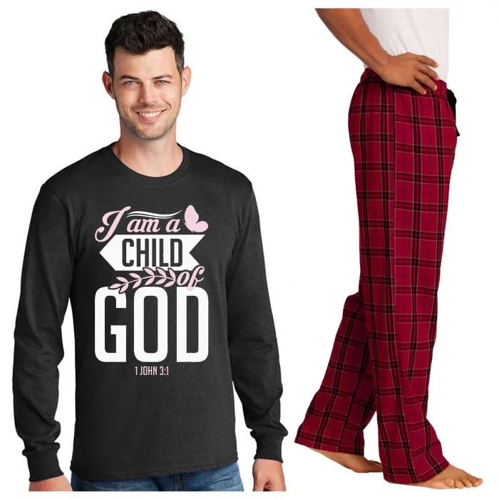 Christian Bible Verse I Am A Child Of God 1 John 31 Long Sleeve Pajama Set