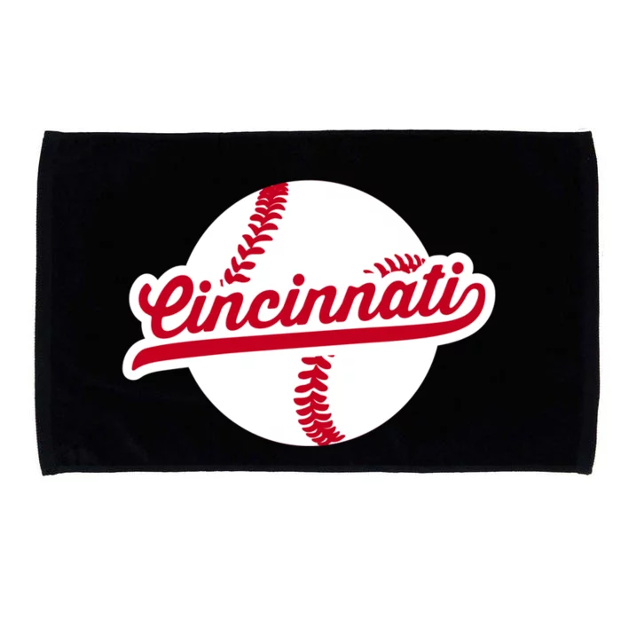 Cincinnati Baseball Vintage Ohio Pride Love City Red Microfiber Hand Towel