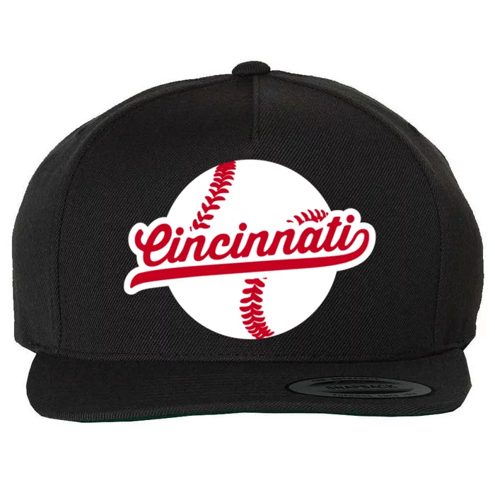 Cincinnati Baseball Vintage Ohio Pride Love City Red Wool Snapback Cap