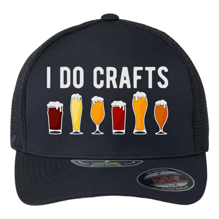 Craft Beer Vintage Funny I Do Crafts Home Brew Art Flexfit Unipanel Trucker Cap