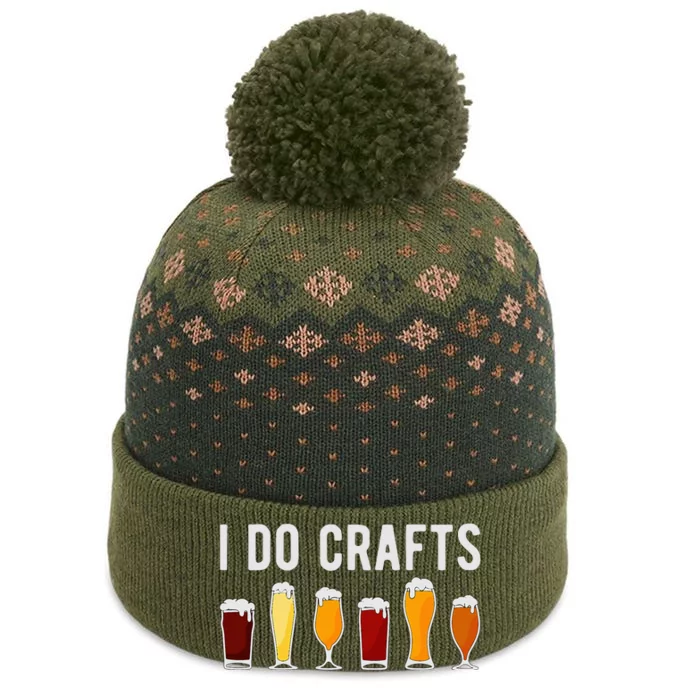 Craft Beer Vintage Funny I Do Crafts Home Brew Art The Baniff Cuffed Pom Beanie