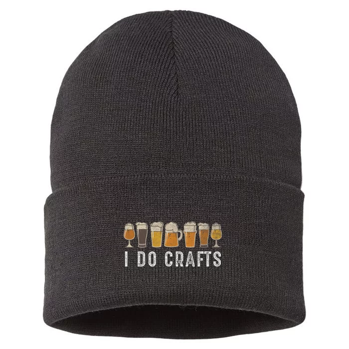 Craft Beer Vintage I Do Crafts Home Brew Sustainable Knit Beanie