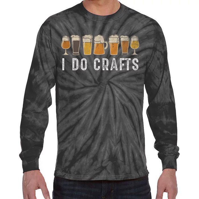 Craft Beer Vintage I Do Crafts Home Brew Tie-Dye Long Sleeve Shirt