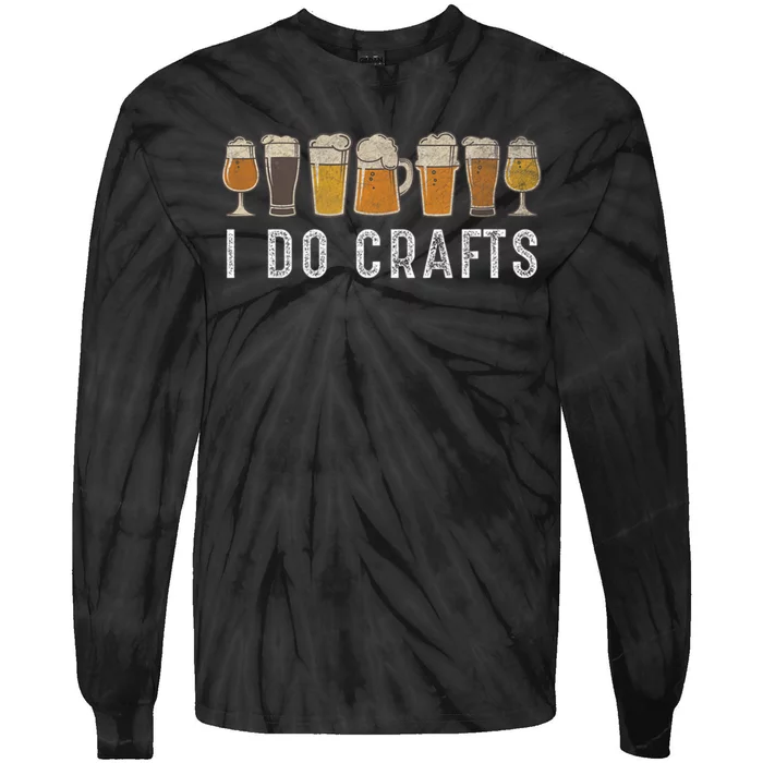 Craft Beer Vintage I Do Crafts Home Brew Tie-Dye Long Sleeve Shirt