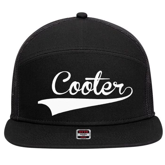 COOTER Baseball Vintage Retro Font 7 Panel Mesh Trucker Snapback Hat