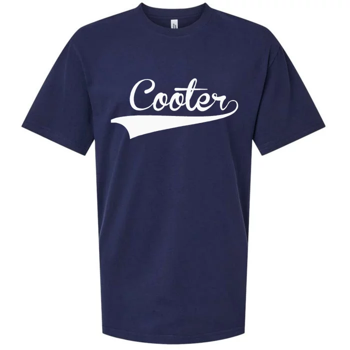 COOTER Baseball Vintage Retro Font Sueded Cloud Jersey T-Shirt