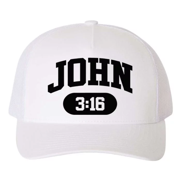 Christian Bible Verse John 316 Yupoong Adult 5-Panel Trucker Hat