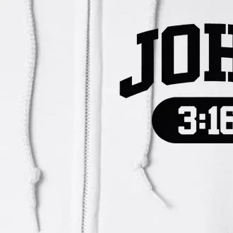 Christian Bible Verse John 316 Full Zip Hoodie