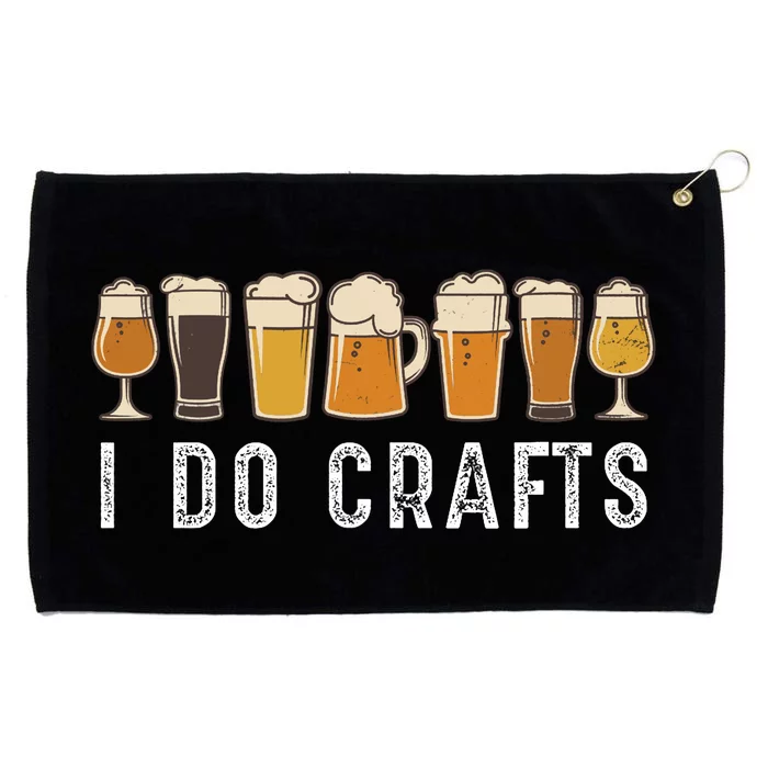 Craft Beer Vintage I Do Crafts Home Brew Art Grommeted Golf Towel