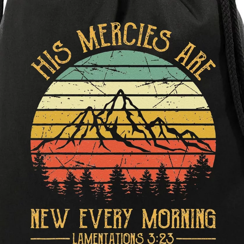 Christian Bible Verse His Mercies Are New Every Morning Drawstring Bag