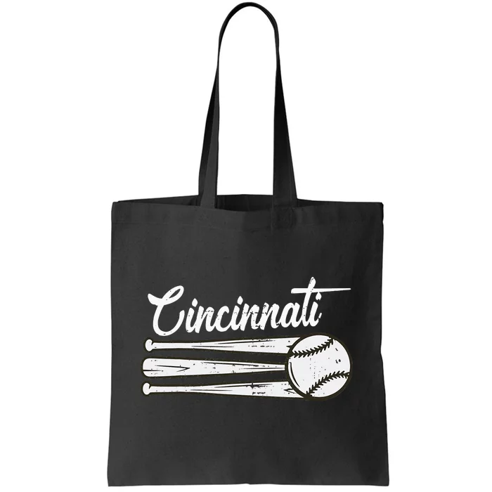 Cincinnati Baseball Vintage Distressed Met At Gameday Tote Bag