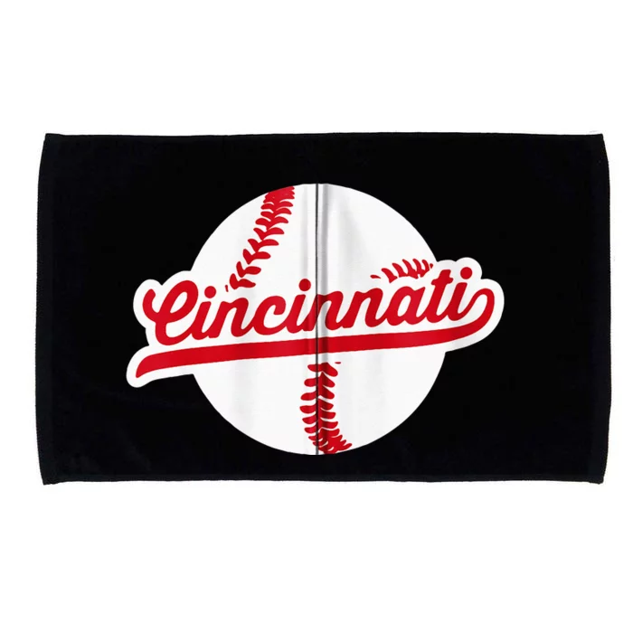 Cincinnati Baseball Vintage Ohio Pride Love City Red Zip Hoodie Microfiber Hand Towel