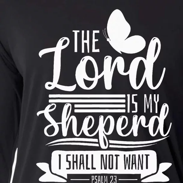 Christian Bible Verse The Lord Is My Sheperd Psalm 23 Cooling Performance Long Sleeve Crew