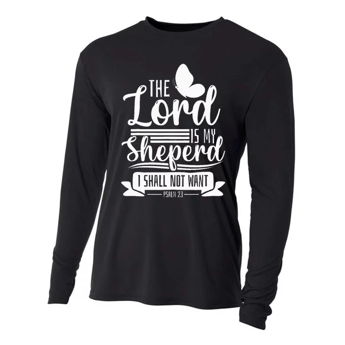 Christian Bible Verse The Lord Is My Sheperd Psalm 23 Cooling Performance Long Sleeve Crew