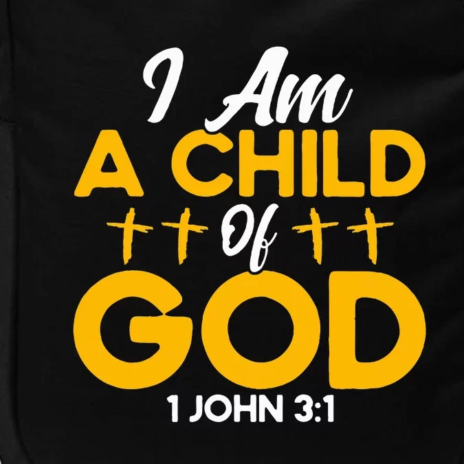 Christian Bible Verse John 31 Child Of God Cross Impact Tech Backpack