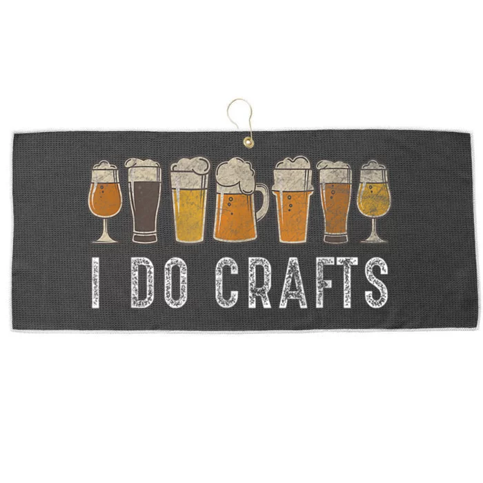 Craft Beer Vintage I Do Crafts Home Brew Art Large Microfiber Waffle Golf Towel