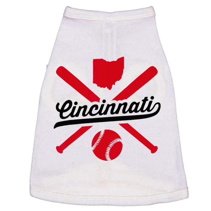 Cincinnati Baseball Vintage Ohio Pride Red Love City Doggie Tank