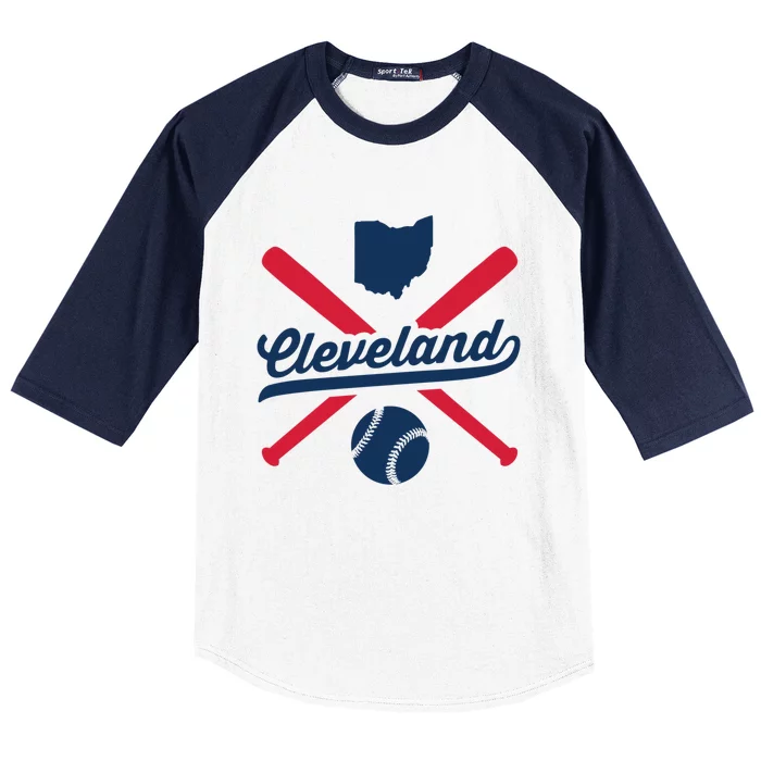 Cleveland Baseball Vintage Ohio Pride Love City Gift Baseball Sleeve Shirt