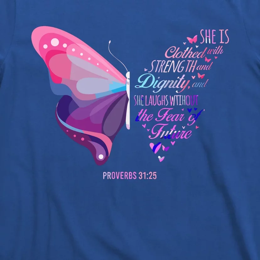 Christian Bible Verse Proverbs 3125 Butterfly Gift T-Shirt