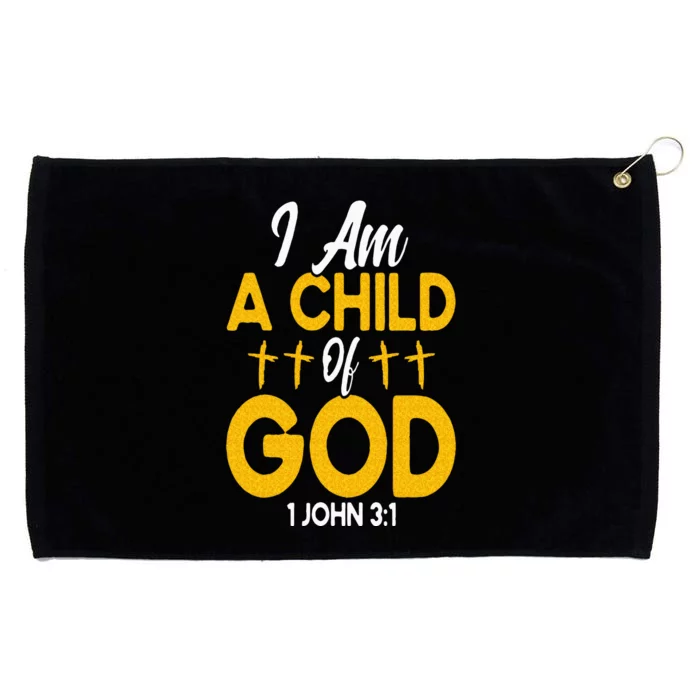 Christian Bible Verse John 31 Child Of God Cross Grommeted Golf Towel