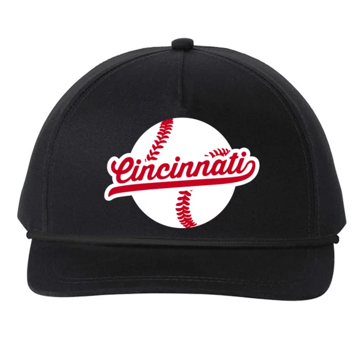 Cincinnati Baseball Vintage Ohio Pride Love City Red Gift Snapback Five-Panel Rope Hat