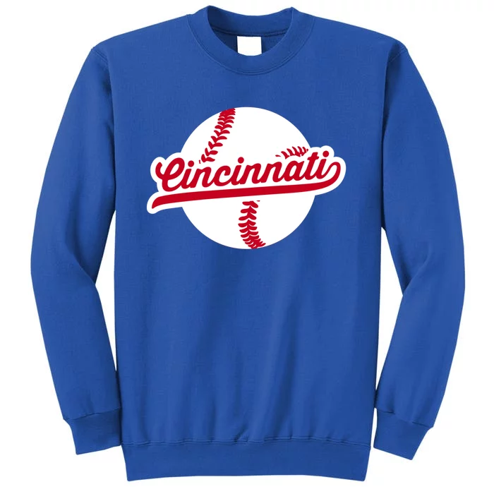 Cincinnati Baseball Vintage Ohio Pride Love City Red Gift Sweatshirt