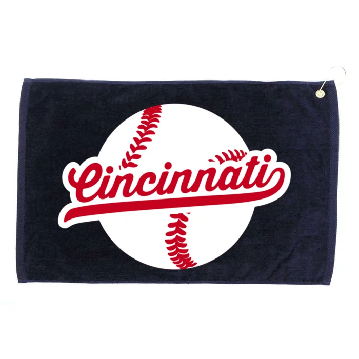 Cincinnati Baseball Vintage Ohio Pride Love City Red Gift Grommeted Golf Towel