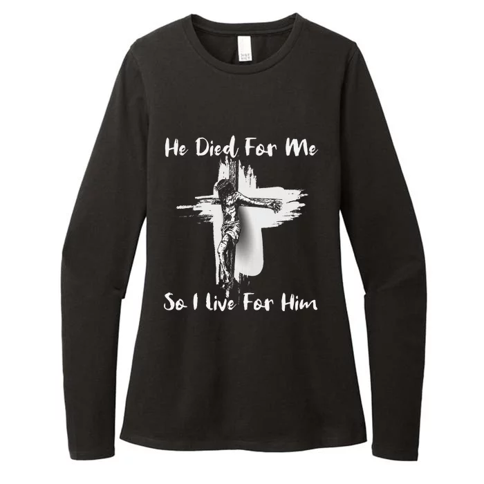 Christian Bible Verse Jesus Died For Me Womens CVC Long Sleeve Shirt