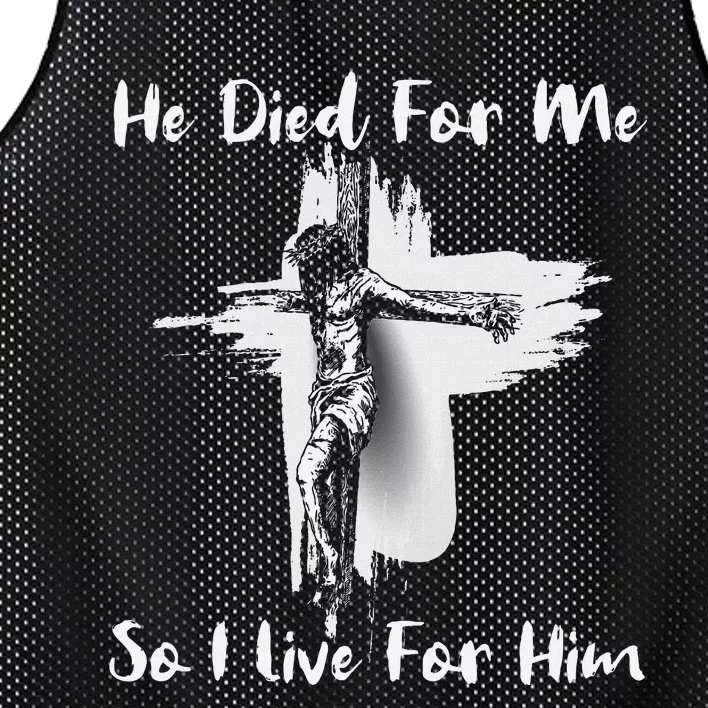 Christian Bible Verse Jesus Died For Me Mesh Reversible Basketball Jersey Tank