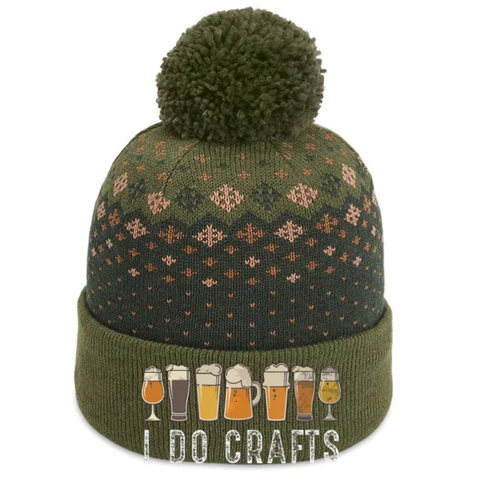 Craft Beer Vintage I Do Crafts Home Brew Art The Baniff Cuffed Pom Beanie