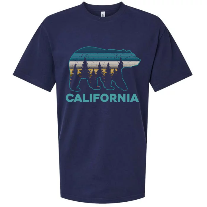 California Bear Vintage Retro Nature Hiking Souvenir Gift Sueded Cloud Jersey T-Shirt