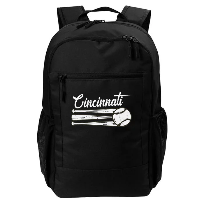 Cincinnati Baseball Vintage Distressed Met At Gameday Daily Commute Backpack