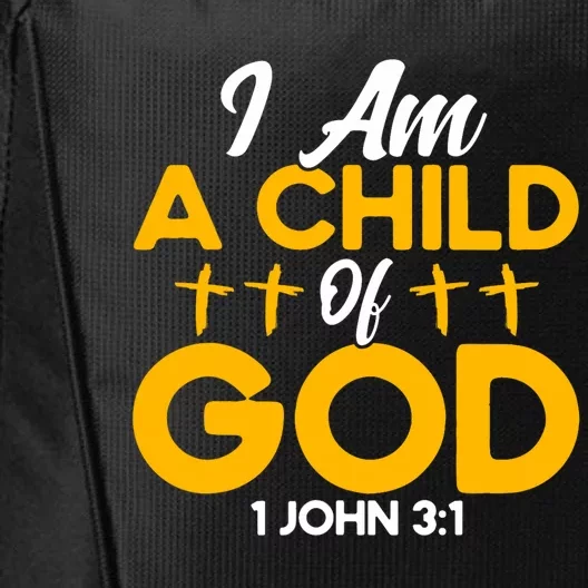 Christian Bible Verse John 31 Child Of God Cross City Backpack