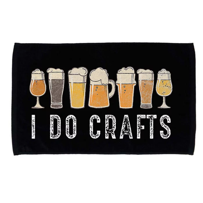 Craft Beer Vintage I Do Crafts Home Brew Art Microfiber Hand Towel