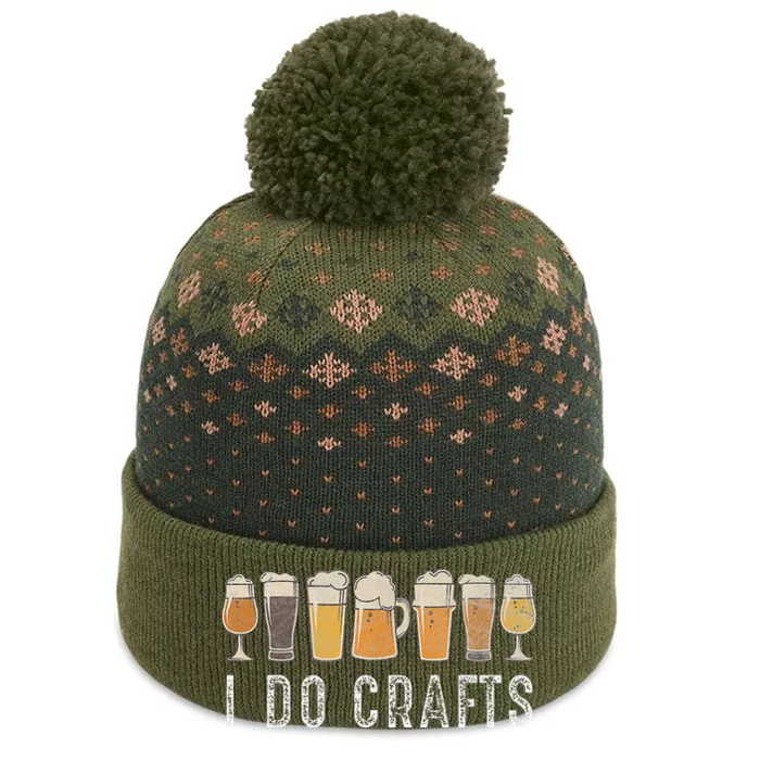 Craft Beer Vintage I Do Crafts Home Brew Art The Baniff Cuffed Pom Beanie